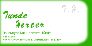 tunde herter business card